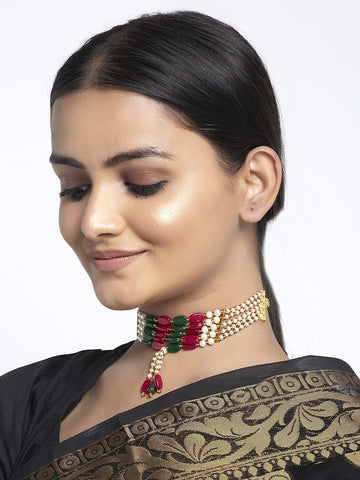 Brass Gold-Plated Choker Necklace