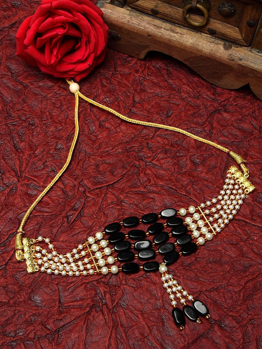 Brass Gold-Plated Choker Necklace