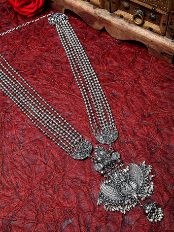 Silver-Plated Brass Temple Layered Necklace