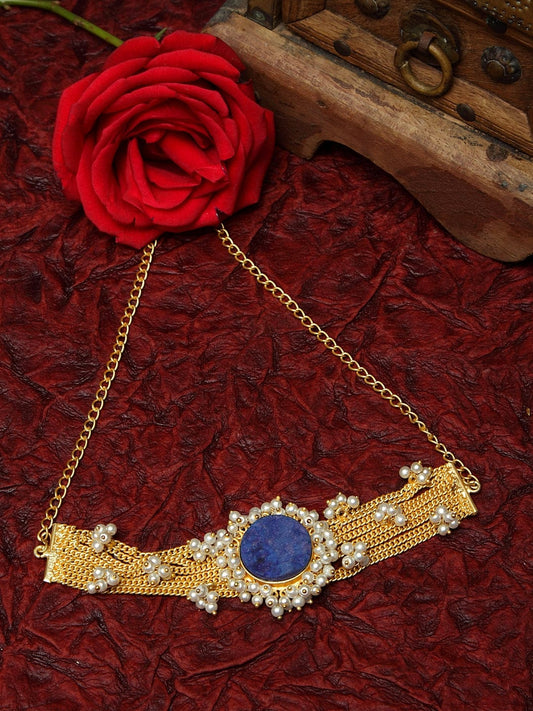 Brass Gold-Plated Choker Necklace
