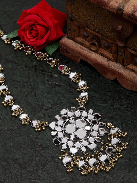 Brass Gold-Plated Mirror Necklace