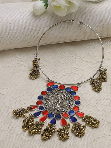 Women Gold-Toned & Red Brass Gold-Plated Necklace