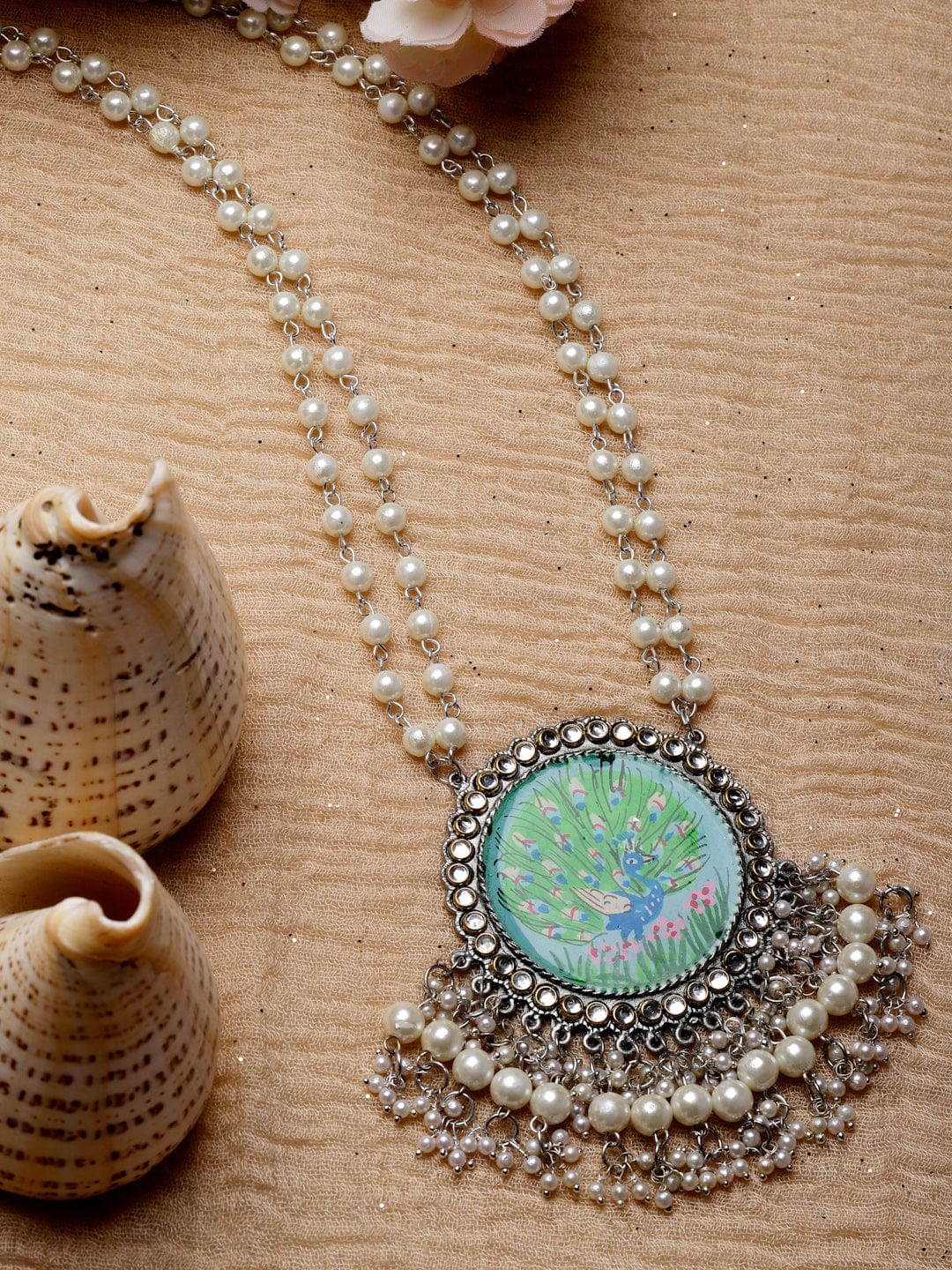 Brass Silver-Plated Necklace