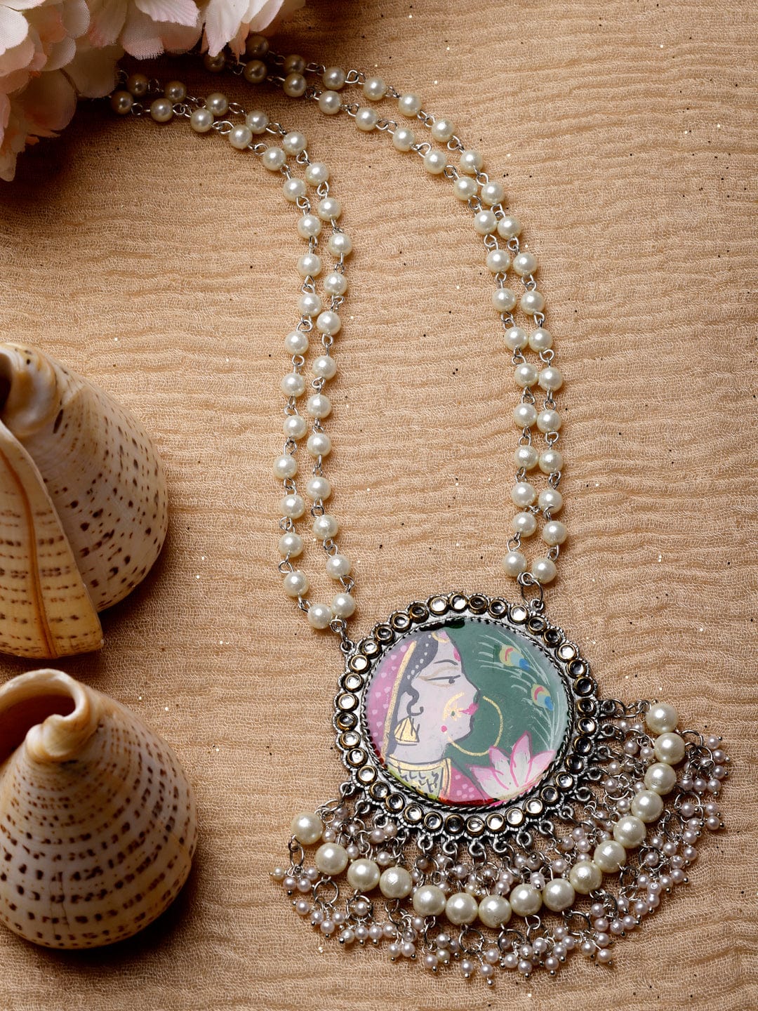 Brass Silver-Plated Necklace