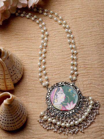 Brass Silver-Plated Necklace