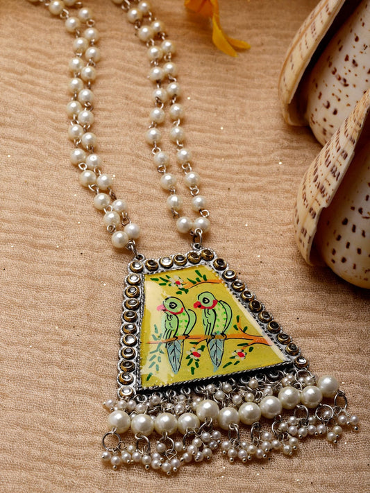 Brass Silver-Plated Necklace