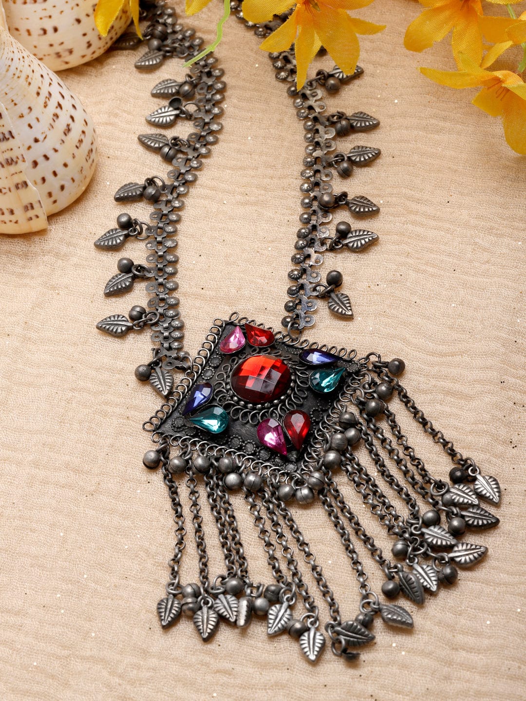 Brass Silver-Plated Necklace