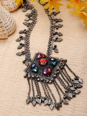 Brass Silver-Plated Necklace