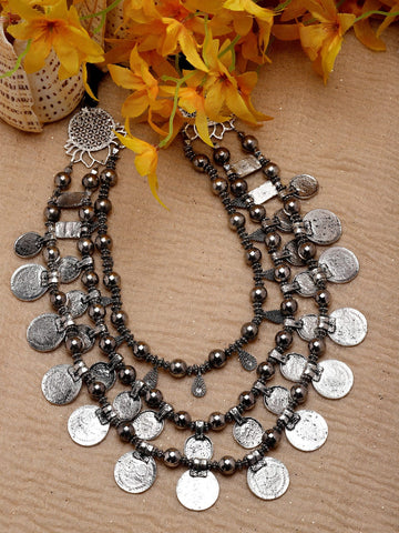 Brass Silver-Plated Necklace