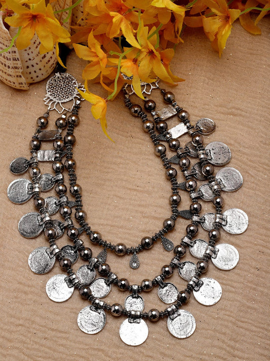 Brass Silver-Plated Necklace