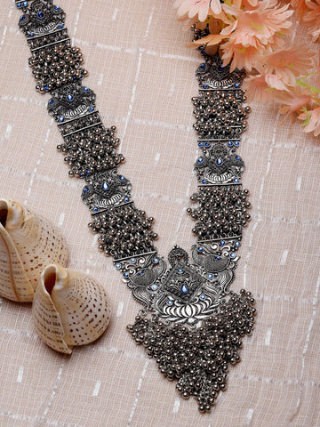 Brass Silver-Plated Temple Necklace