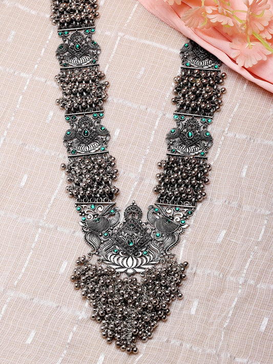 Brass Silver-Plated Temple Necklace