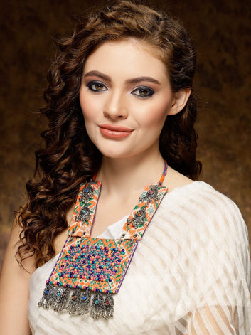 Multi Tabeez Handcrafted Fabric Necklace