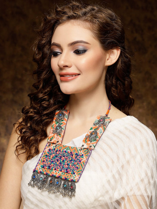Multi Tabeez Handcrafted Fabric Necklace