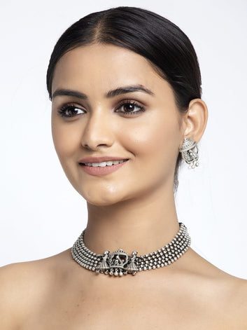 Silver-Plated Handcrafted Antique Jewellery Set