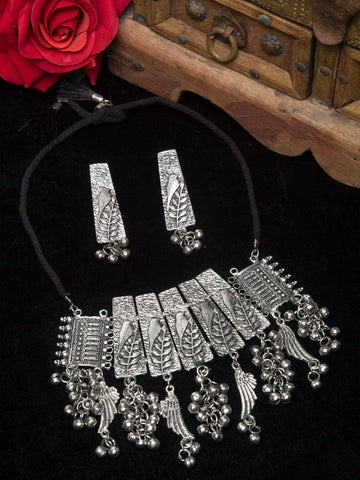 Oxidised Silver-Plated Handcrafted Jewellery Set
