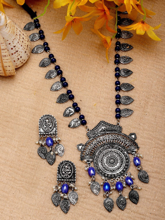 Silver-Plated Artificial Beaded Jewellery Set